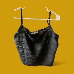 Camisole Trendy Black Textured